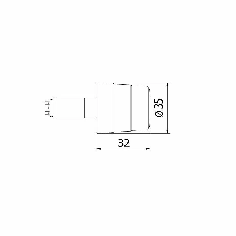 Terminali Manubrio Contrappesi Cnc Racing Gear Cm238b Nero - immagine 2
