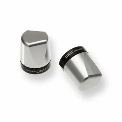 Terminali Manubrio Contrappesi Cnc Racing Look Cm236s Argento