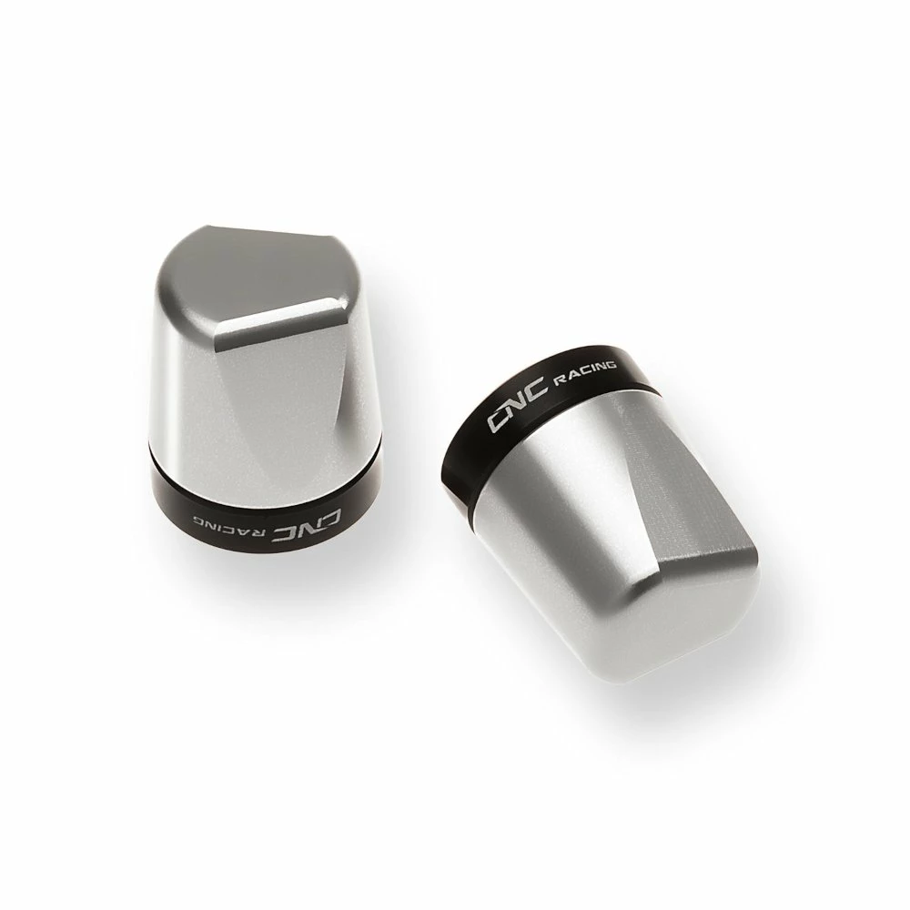 Terminali Manubrio Contrappesi Cnc Racing Look Cm236s Argento