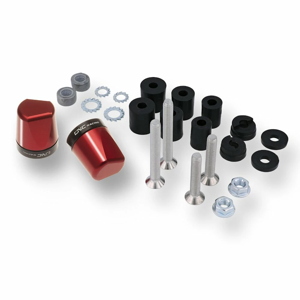 Terminali Manubrio Contrappesi Cnc Racing Look Cm236s Argento - immagine 3