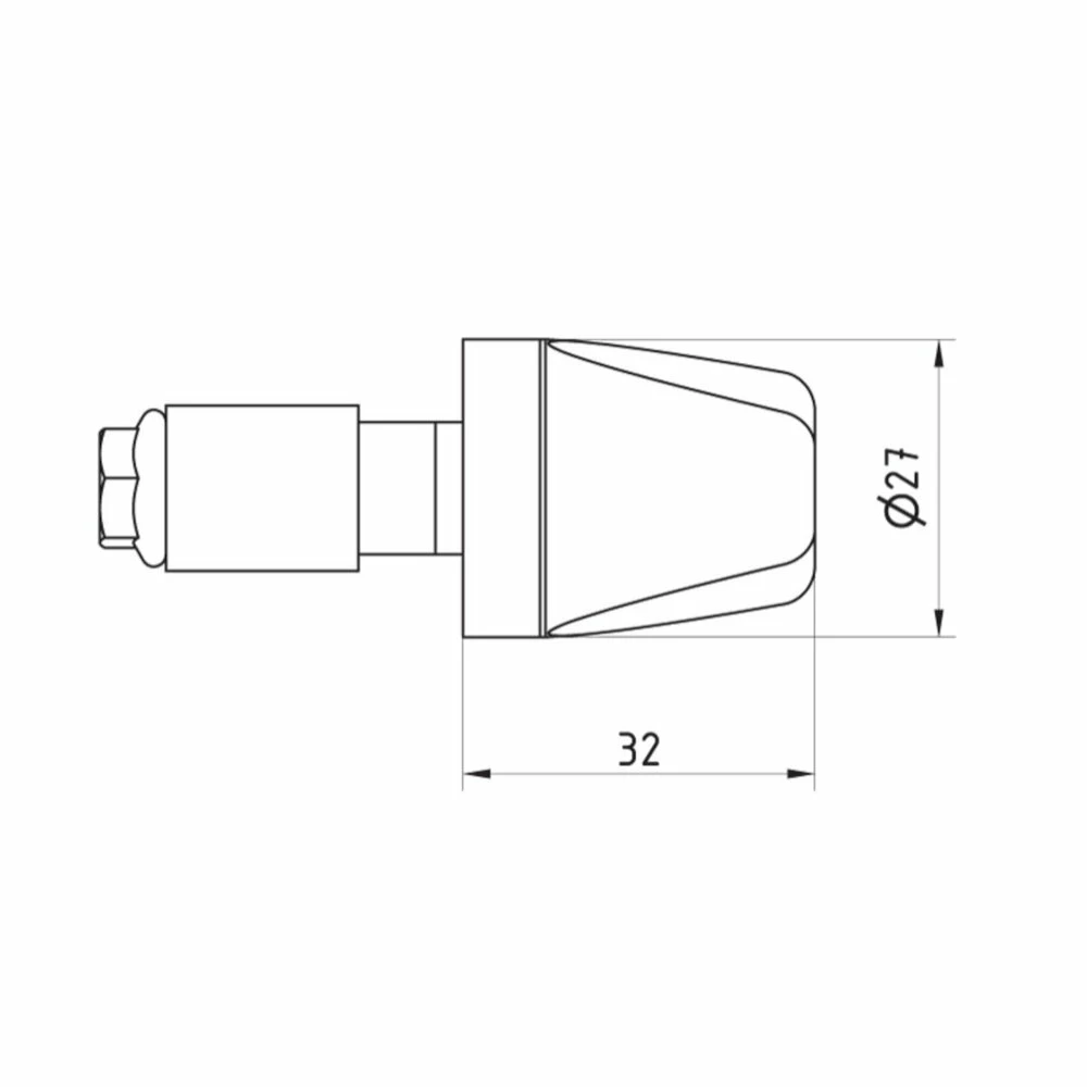 Terminali Manubrio Contrappesi Cnc Racing Look Cm236s Argento - immagine 2