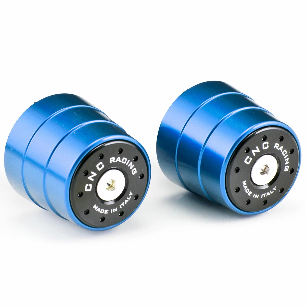 Cnc Racing Terminali Manubrio Cnc Contrappesi Manubrio Bi-color Blu