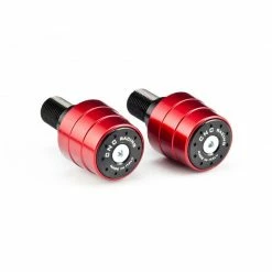 Cnc Racing Terminali Manubrio Cnc Contrappesi Manubrio Bi-color Rosso