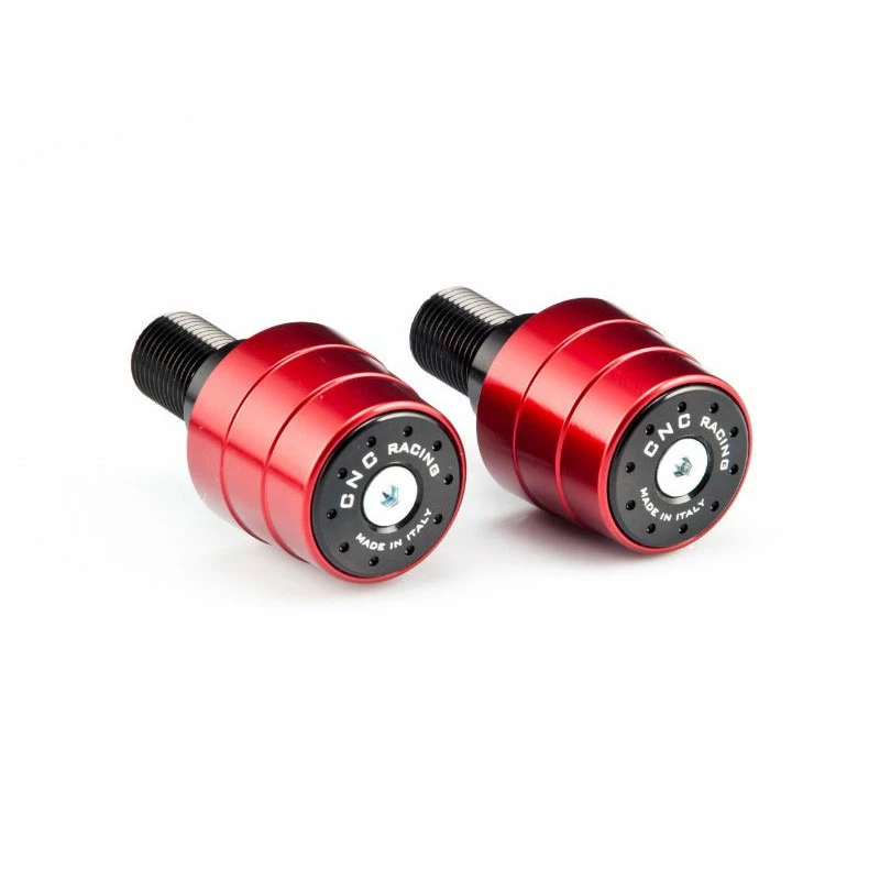 Cnc Racing Terminali Manubrio Cnc Contrappesi Manubrio Bi-color Rosso