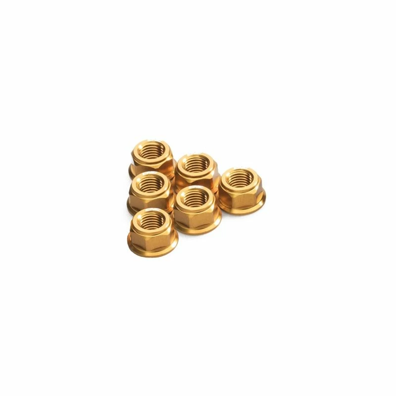Cnc Racing Accessori Vari Cnc Dadi Flangia Portacorona Ducati M10x1.0 Oro