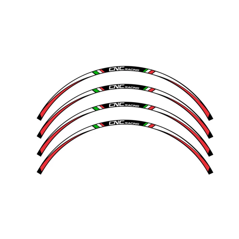 Cnc Racing Accessori Vari Cnc Kit Adesivi Ruota Da 17 Pollici Nero