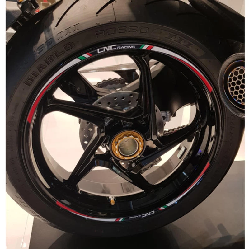 Cnc Racing Accessori Vari Cnc Kit Adesivi Ruota Da 17 Pollici Nero - immagine 2